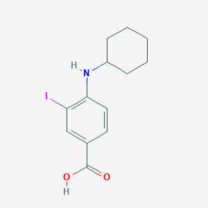 molecular formula C13H16INO2 B3185071 4-(Cyclohexylamino)-3-iodobenzoic acid CAS No. 1131614-62-4
