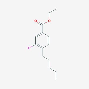 molecular formula C14H19IO2 B3185106 Ethyl 3-iodo-4-pentylbenzoate CAS No. 1131614-71-5