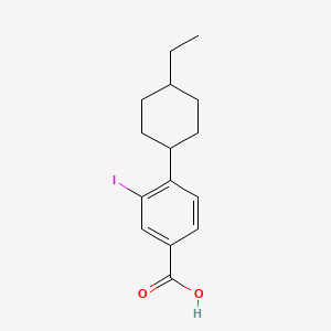 molecular formula C15H19IO2 B3185149 4-(4-Ethylcyclohexyl)-3-iodobenzoic acid CAS No. 1131614-80-6