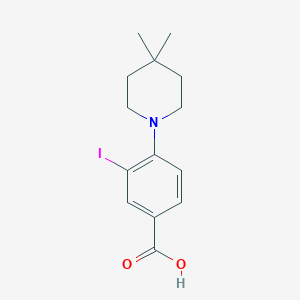 4-(4,4-Dimethylpiperidin-1-yl)-3-iodobenzoic acid