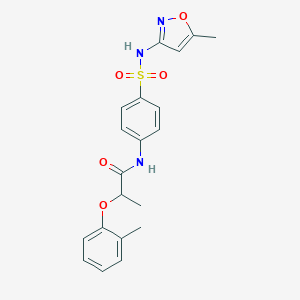 molecular formula C20H21N3O5S B318516 N-(4-{[(5-methyl-3-isoxazolyl)amino]sulfonyl}phenyl)-2-(2-methylphenoxy)propanamide 