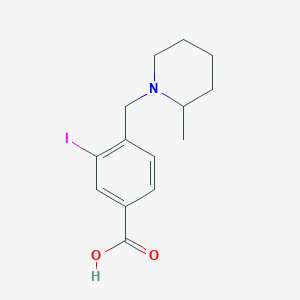 molecular formula C14H18INO2 B3185168 3-Iodo-4-((2-methylpiperidin-1-yl)methyl)benzoic acid CAS No. 1131614-83-9