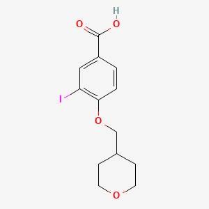 3-iodo-4-((tetrahydro-2H-pyran-4-yl)methoxy)benzoic acid