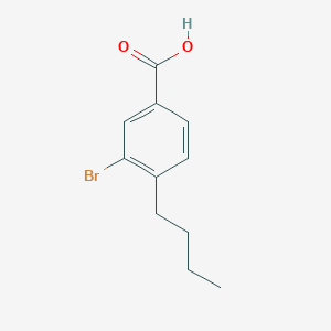molecular formula C11H13BrO2 B3185218 3-Bromo-4-butylbenzoic acid CAS No. 1131615-06-9
