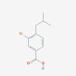 molecular formula C11H13BrO2 B3185219 3-Bromo-4-isobutylbenzoic acid CAS No. 1131615-07-0