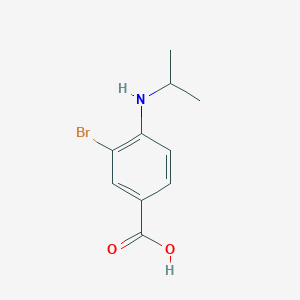 molecular formula C10H12BrNO2 B3185226 3-Bromo-4-(isopropylamino)benzoic acid CAS No. 1131615-09-2