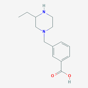 1-(3-Carboxyphenyl methyl)-3-ethyl-piperazine