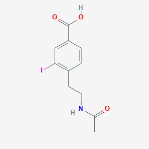 molecular formula C11H12INO3 B3185267 4-(2-Acetamidoethyl)-3-iodobenzoic acid CAS No. 1131622-45-1