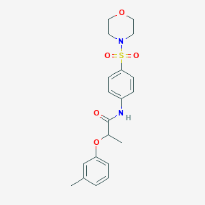 molecular formula C20H24N2O5S B318527 2-(3-methylphenoxy)-N-[4-(4-morpholinylsulfonyl)phenyl]propanamide 