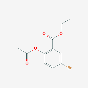 molecular formula C11H11BrO4 B3185272 Ethyl 2-acetoxy-5-bromobenzoate CAS No. 1131622-49-5