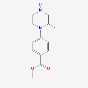 molecular formula C13H18N2O2 B3185292 Methyl 4-(2-methylpiperazin-1-yl)benzoate CAS No. 1131622-59-7