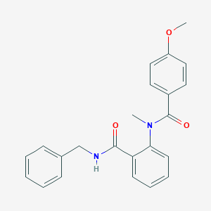 molecular formula C23H22N2O3 B318531 N-benzyl-2-[(4-methoxybenzoyl)(methyl)amino]benzamide 