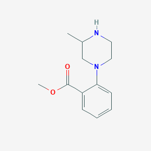 molecular formula C13H18N2O2 B3185314 Methyl 2-(3-methylpiperazin-1-yl)benzoate CAS No. 1131622-67-7