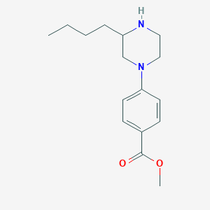 molecular formula C16H24N2O2 B3185327 Methyl 4-(3-butylpiperazin-1-yl)benzoate CAS No. 1131622-70-2