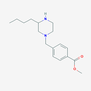 molecular formula C17H26N2O2 B3185331 Methyl 4-((3-butylpiperazin-1-yl)methyl)benzoate CAS No. 1131622-73-5