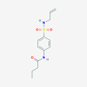 molecular formula C13H18N2O3S B318539 N-{4-[(allylamino)sulfonyl]phenyl}butanamide 