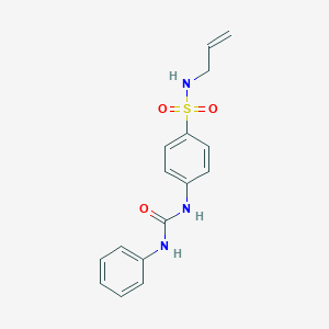 molecular formula C16H17N3O3S B318541 N-allyl-4-[(anilinocarbonyl)amino]benzenesulfonamide 
