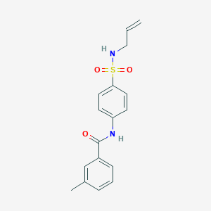 molecular formula C17H18N2O3S B318544 N-{4-[(allylamino)sulfonyl]phenyl}-3-methylbenzamide 