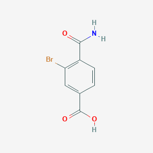 molecular formula C8H6BrNO3 B3185441 3-Bromo-4-carbamoylbenzoic acid CAS No. 1149386-07-1