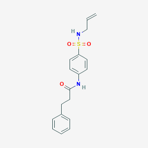 molecular formula C18H20N2O3S B318545 N-{4-[(allylamino)sulfonyl]phenyl}-3-phenylpropanamide 