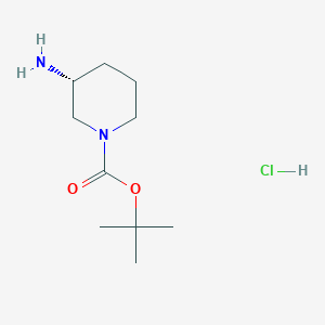 molecular formula C10H21ClN2O2 B3185454 (R)-tert-butyl 3-aminopiperidine-1-carboxylate hydrochloride CAS No. 1152113-32-0