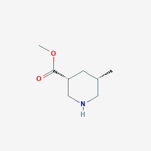 molecular formula C8H15NO2 B3185468 cis-Methyl 5-methylpiperidine-3-carboxylate CAS No. 1155662-40-0