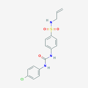 molecular formula C16H16ClN3O3S B318547 N-allyl-4-{[(4-chloroanilino)carbonyl]amino}benzenesulfonamide 