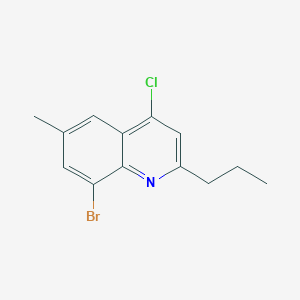 molecular formula C13H13BrClN B3185473 8-Bromo-4-chloro-6-methyl-2-propylquinoline CAS No. 1156275-66-9