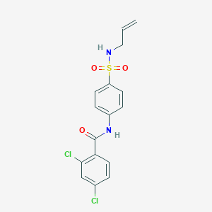 molecular formula C16H14Cl2N2O3S B318548 N-{4-[(allylamino)sulfonyl]phenyl}-2,4-dichlorobenzamide 
