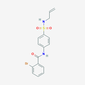 molecular formula C16H15BrN2O3S B318549 N-{4-[(allylamino)sulfonyl]phenyl}-2-bromobenzamide 