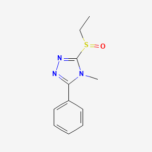 molecular formula C11H13N3OS B3185510 3-(Ethylsulfinyl)-4-methyl-5-phenyl-4H-1,2,4-triazole CAS No. 116850-48-7