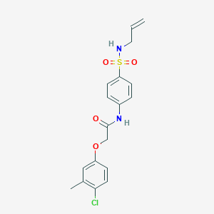 molecular formula C18H19ClN2O4S B318552 N-{4-[(allylamino)sulfonyl]phenyl}-2-(4-chloro-3-methylphenoxy)acetamide 