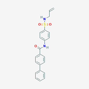 molecular formula C22H20N2O3S B318553 N-[4-(prop-2-en-1-ylsulfamoyl)phenyl]biphenyl-4-carboxamide 