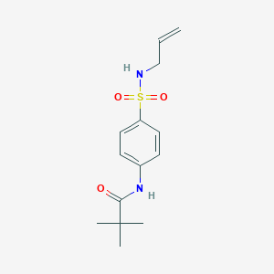 molecular formula C14H20N2O3S B318554 N-{4-[(allylamino)sulfonyl]phenyl}-2,2-dimethylpropanamide 