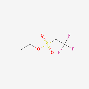 molecular formula C4H7F3O3S B3185543 Ethanesulfonic acid, 2,2,2-trifluoro-, ethyl ester CAS No. 117186-49-9