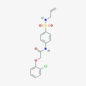 molecular formula C17H17ClN2O4S B318556 N-{4-[(allylamino)sulfonyl]phenyl}-2-(2-chlorophenoxy)acetamide 
