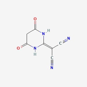 molecular formula C7H4N4O2 B3185571 2-(4,6-Dioxo-1,3-diazinan-2-ylidene)propanedinitrile CAS No. 117342-83-3
