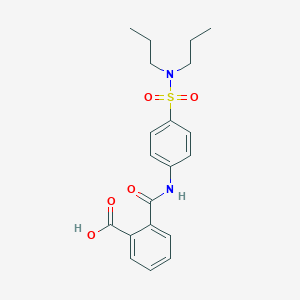 molecular formula C20H24N2O5S B318558 2-{[4-(Dipropylsulfamoyl)phenyl]carbamoyl}benzoic acid 