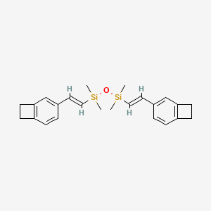 molecular formula C24H30OSi2 B3185585 1,3-Bis(2-(bicyclo[4.2.0]octa-1,3,5-trien-3-yl)vinyl)-1,1,3,3-tetramethyldisiloxane CAS No. 117732-87-3