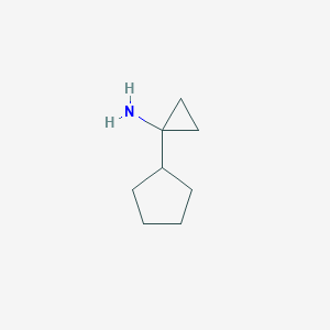 molecular formula C8H15N B3185586 1-Cyclopentylcyclopropanamine CAS No. 1177347-85-1