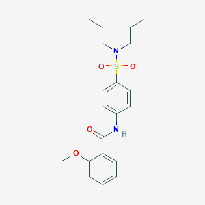 molecular formula C20H26N2O4S B318560 N-[4-(dipropylsulfamoyl)phenyl]-2-methoxybenzamide 