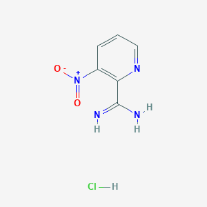 molecular formula C6H7ClN4O2 B3185608 3-Nitropicolinimidamide hydrochloride CAS No. 1179361-87-5