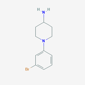 molecular formula C11H15BrN2 B3185609 1-(3-Bromophenyl)piperidin-4-amine CAS No. 1179833-02-3