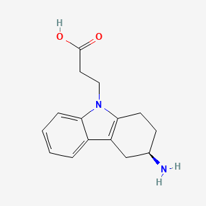 molecular formula C15H18N2O2 B3185622 9H-Carbazole-9-propanoic acid, 3-amino-1,2,3,4-tetrahydro-, (3R)- CAS No. 1182722-58-2