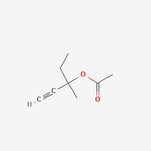 molecular formula C8H12O2 B3185635 3-Methylpent-1-yn-3-yl acetate CAS No. 1185-96-2