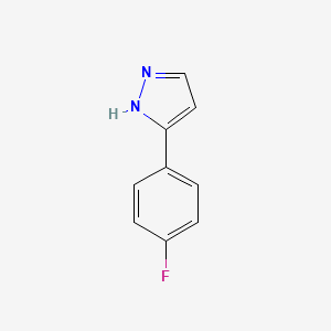 molecular formula C9H7FN2 B3185647 3-(4-Fluorophenyl)-1H-pyrazole CAS No. 1185742-22-6