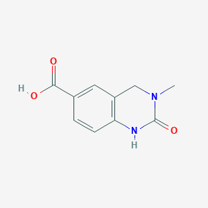molecular formula C10H10N2O3 B3185648 3-Methyl-2-oxo-1,2,3,4-tetrahydroquinazoline-6-carboxylic acid CAS No. 118621-07-1