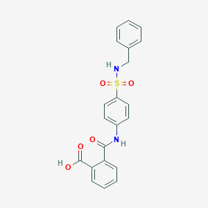 molecular formula C21H18N2O5S B318565 2-{[4-(Benzylsulfamoyl)phenyl]carbamoyl}benzoic acid 