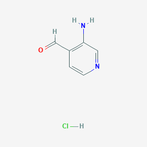 molecular formula C6H7ClN2O B3185659 3-Aminoisonicotinaldehyde hydrochloride CAS No. 1187174-13-5