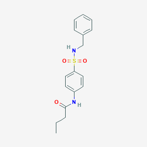 molecular formula C17H20N2O3S B318567 N-[4-(benzylsulfamoyl)phenyl]butanamide 